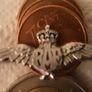 white metal sweet heart brooch,  militaria Image 2