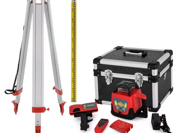 360 Rotary Laser Level Auto Self-Leveling 5 Degrees W/ Tripod Staff Nivel Laser Construction Tool for Outdoor Industry