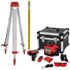 360 Rotary Laser Level Auto Self-Leveling 5 Degrees W/ Tripod Staff Nivel Laser Construction Tool for Outdoor Industry