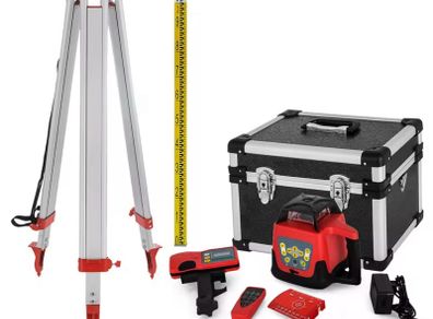 360 Rotary Laser Level Auto Self-Leveling 5 Degrees W/ Tripod Staff Nivel Laser Construction Tool for Outdoor Industry