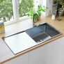 Handmade Kitchen Sink with Strainer Stainless Steel Image 10