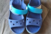 Blue croc sandals size 12
