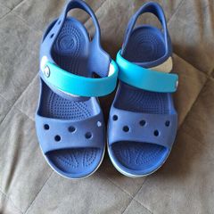 Blue croc sandals size 12