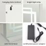 Hollywood Vanity Mirror Lighted Dressing Table Make Up Mirror, Dimmable 3 Modes LED Light Strips, Smart Touch Screen, with USB Charging Port, White, 22.8" W x 17.5" H Image 6