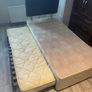 Single bed frame with guest mattress and headboard Image 3
