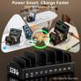 320W Charging Station for Multiple Devices with 10 Cables, 10-Port GaN USB Charger with Dual 65W PD Laptop Charging, 5 USB-C & 5 USB-A Dock for MacBook, iPhone, iPad, Tablets (Black) Image 4