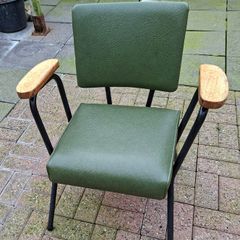Vintage 70's Vinyl Covered TV Chairs
