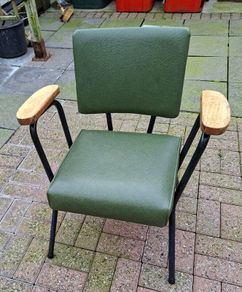Vintage 70's Vinyl Covered TV Chairs