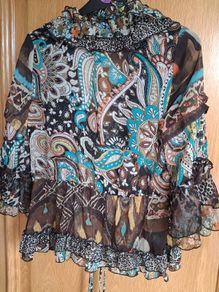 frilled cardigan like top