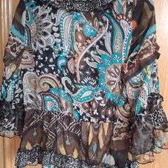 frilled cardigan like top