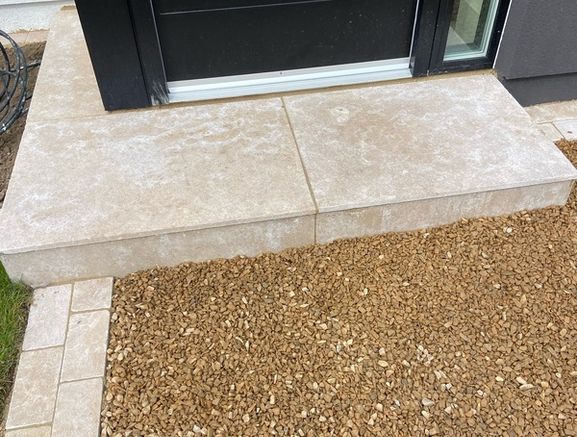Paving and landscaping
