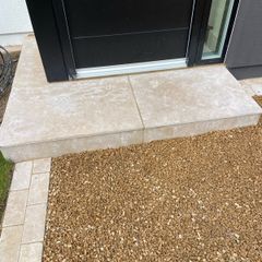 Paving and landscaping