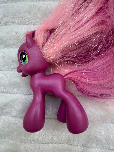 My Little Pony Cheerilee Ponytails 2008 Purple Pink Brushable approx. 10 cm. Used Please see photos