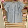 top bnwt size 12 blue frilled summer top Image 4