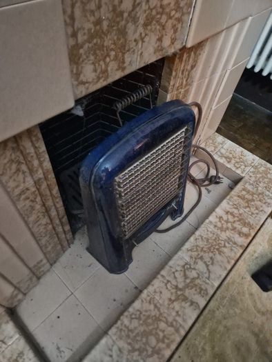 1920s/30s Vintage MAGNET 1930s Art Deco cobalt blue enamel electric fire