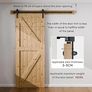 Sliding Barn Door Kit 6FT/183CM Black Heavy Duty Barn Door Sliding Hardware Track Kit for Single Wood Door 91.5CM Wide Image 4