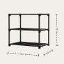 Space Saving Shoe Storage Organiser,Metal Storage Rack, Easy Assembly & Strong Design, Stackable Shoe Shelf, for Hallway, Living Room, Bedroom,Black Image 3