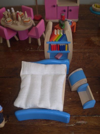 Doll's 3 storey Terrace House and accessories