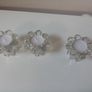 Clear Flower Shaped Candle Holders and taper candles/Tealights Image 8