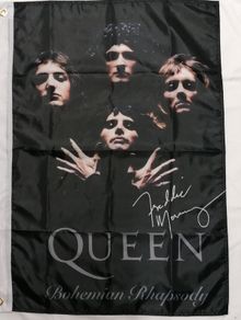 Freddie Mercury Queen Bohemian Rhapsody music flag 3ft x 2ft.