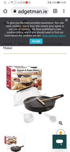 crepe and popcorn maker