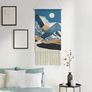 Macrame Wall Hanging Tapestry Blue Boho Woven Wall Art Decor Chic Home Bohemian Moon Tapestries Sun Mountain Cloud Aztec (MULTIPLE DESIGNS) Image 5