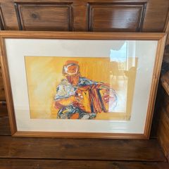 Print "The Yellow Accordion" by Irish artist John Brian Vallely