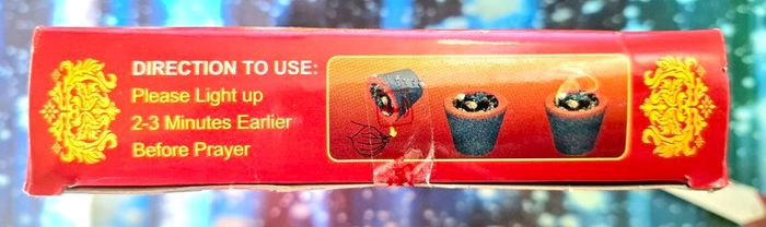 Natural Incense cups with charcoal and frankincense resin holder included Sai Baba Guggal blends