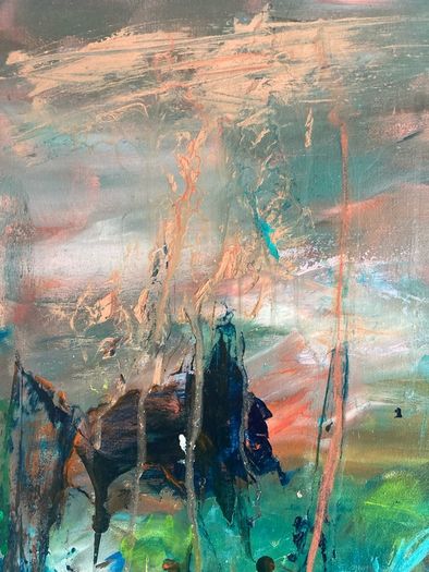 Large Original Abstract Painting Irish abstract art Warm Aesthetic