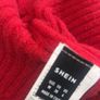 SHEIN- Red & White Christmas Santa Holiday Sweater with White Faux Fur Trim Image 6