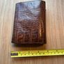 Brown Leather Crocodile Style Womens wallet Image 9