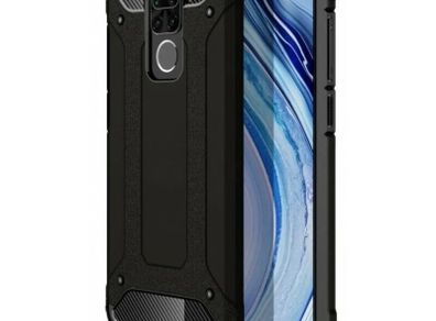 Black Shockproof Armour Case For Xiaomi Redmi NOTE 9 Hybrid Back Cover