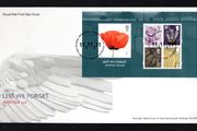2008 Great Britain The 90th Anniversary of the End of WWI Commemorative Stamps Miniature Sheet First Day Cover (FDC)