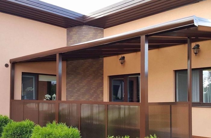Aluminum pergola with tempered glass 10mm