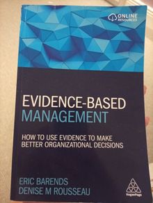 Evidence based management, College book