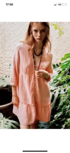 Zara peach dress size 10