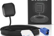 GPS Antenna Fakra C Connector Vehicle Waterproof Active GPS Navigation Aerial with Fakra C Blue for BMW Benz Ram Truck SUV Car Stereo Head Unit