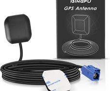 GPS Antenna Fakra C Connector Vehicle Waterproof Active GPS Navigation Aerial with Fakra C Blue for BMW Benz Ram Truck SUV Car Stereo Head Unit