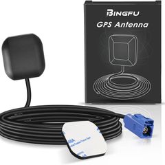 GPS Antenna Fakra C Connector Vehicle Waterproof Active GPS Navigation Aerial with Fakra C Blue for BMW Benz Ram Truck SUV Car Stereo Head Unit