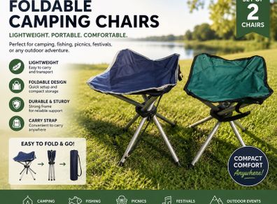 2 Foldable Camping chairs