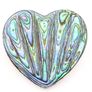 925 Silver Abalone Heart Brooch Image 2