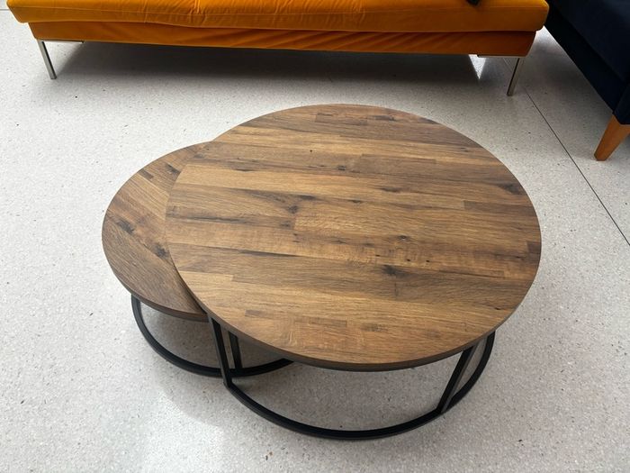 Brown Nesting Circular Coffee Table from Next
