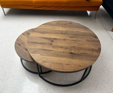 Brown Nesting Circular Coffee Table from Next