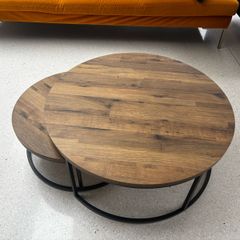 Brown Nesting Circular Coffee Table from Next