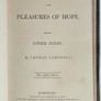 The Pleasures of Hope, with Other Poems. 1805. Thomas Campbell. Rare antique book, full leather. Image 2