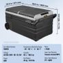 AAOBOSI Camping Fridge 75L, Car Fridge Dual Zone Image 4