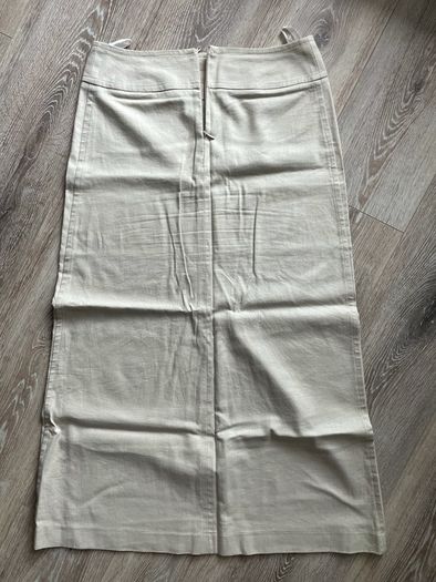 Linen midi skirt beige and more