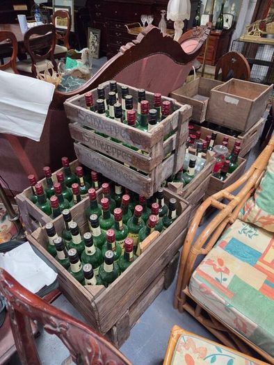 prop bottles and crates