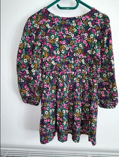 Brand New Girls Faux Wrap Multi Coloured Dress. Age 4-5