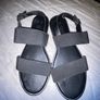 Flat black sandals wide fit Image 8